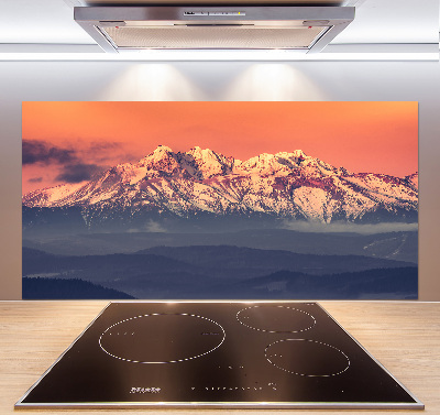 Cooker splashback Sunrise of the Tatra Mountains