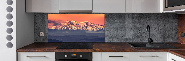 Cooker splashback Sunrise of the Tatra Mountains