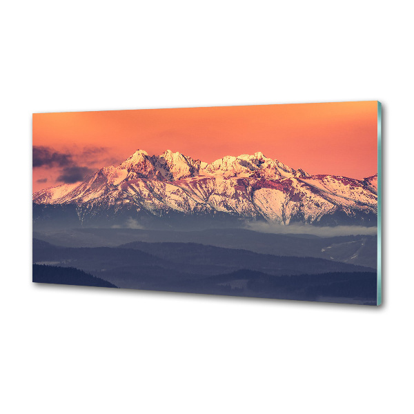 Cooker splashback Sunrise of the Tatra Mountains