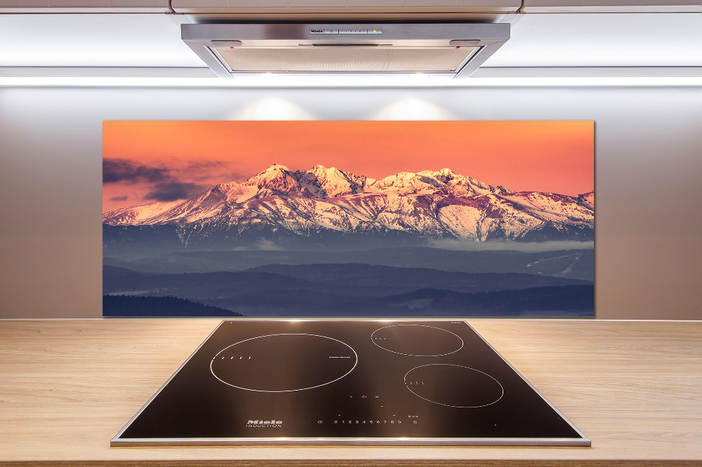 Cooker splashback Sunrise of the Tatra Mountains