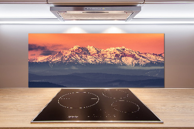 Cooker splashback Sunrise of the Tatra Mountains