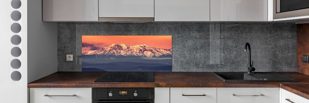 Cooker splashback Sunrise of the Tatra Mountains