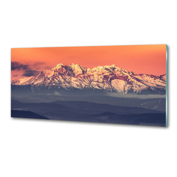 Cooker splashback Sunrise of the Tatra Mountains