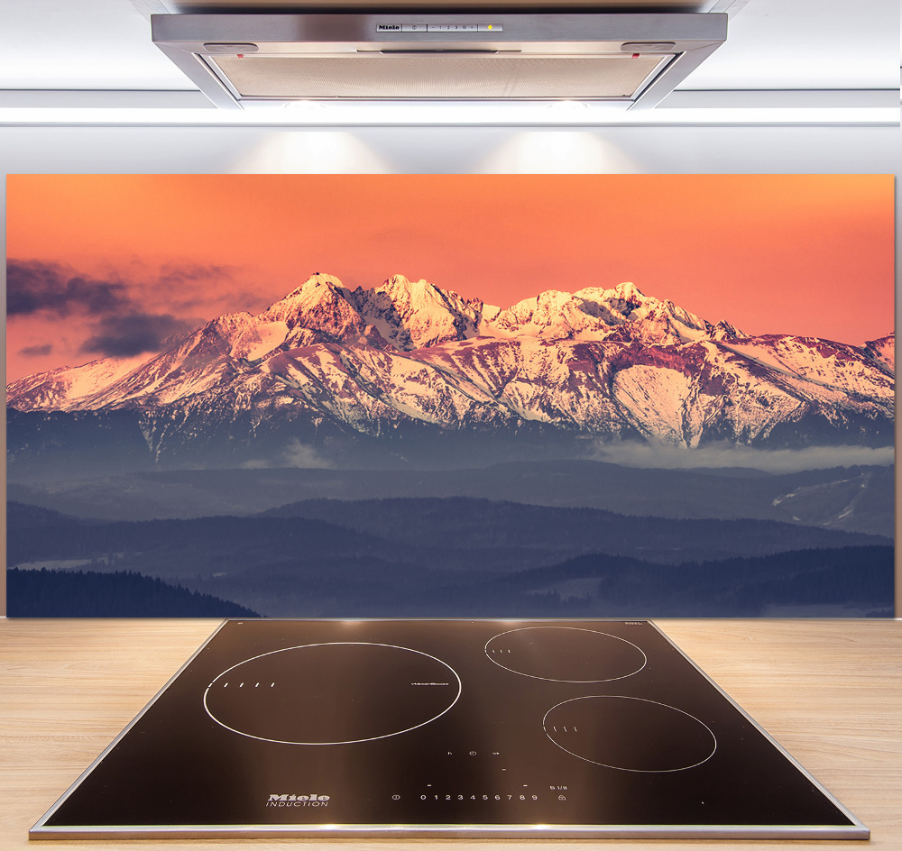 Cooker splashback Sunrise of the Tatra Mountains