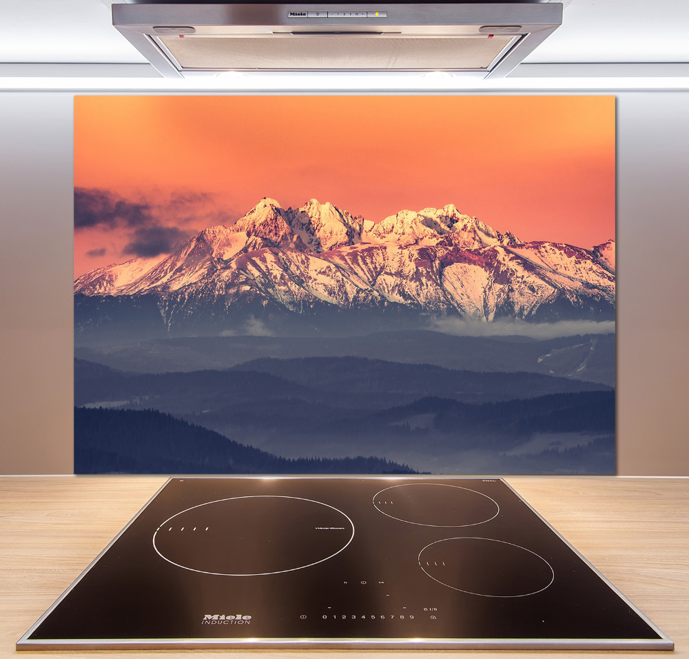 Cooker splashback Sunrise of the Tatra Mountains