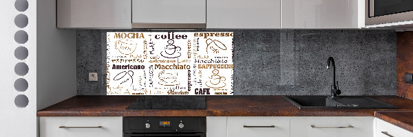 Cooker splashback Coffee time