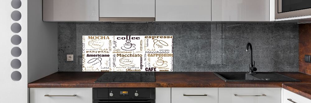 Cooker splashback Coffee time