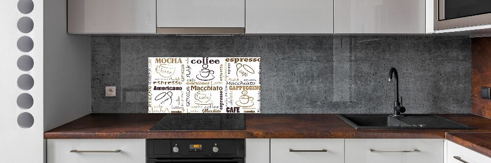 Cooker splashback Coffee time