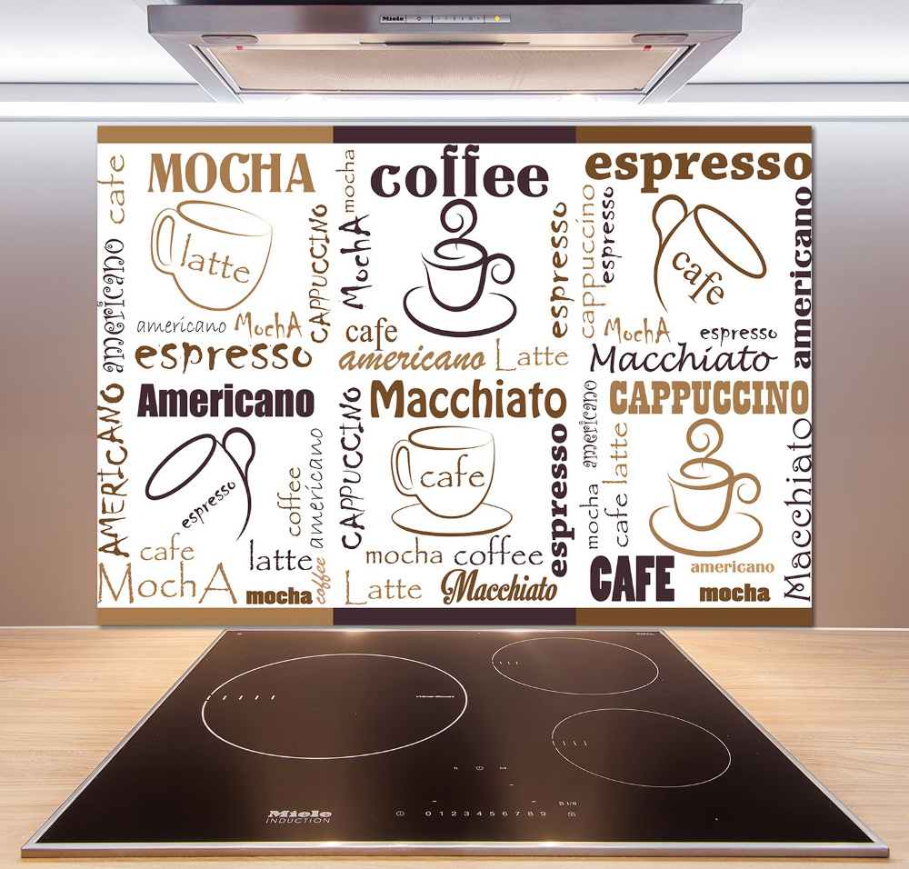 Cooker splashback Coffee time