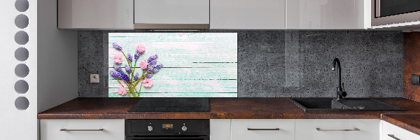 Kitchen splashback Lavender on wood