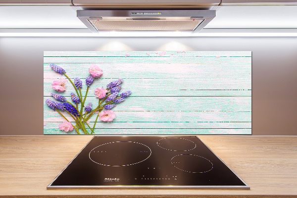 Kitchen splashback Lavender on wood