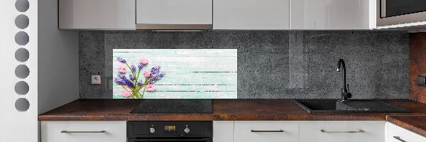 Kitchen splashback Lavender on wood