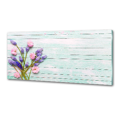 Kitchen splashback Lavender on wood