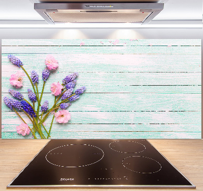 Kitchen splashback Lavender on wood