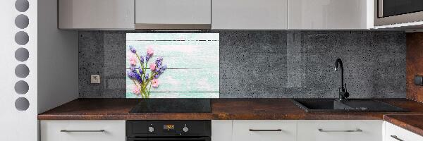 Kitchen splashback Lavender on wood