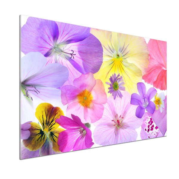 Kitchen splashback Pansies