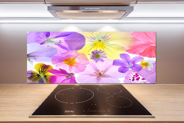 Kitchen splashback Pansies