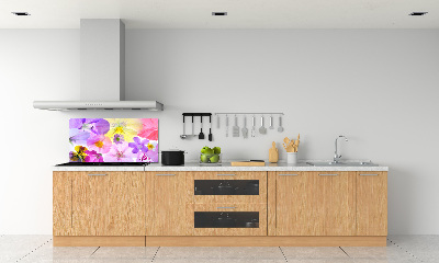 Kitchen splashback Pansies