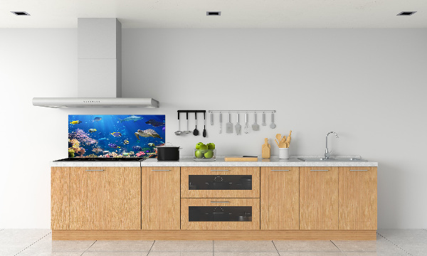 Kitchen wall panels Coral reef