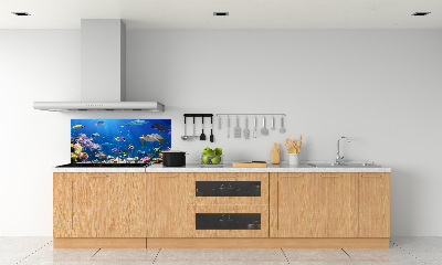 Kitchen wall panels Coral reef