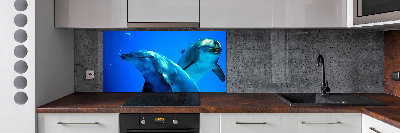 Cooker splashback Two dolphins