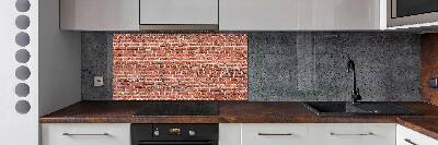 Cooker splashback Brick wall