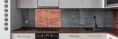 Cooker splashback Brick wall