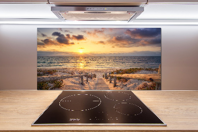 Cooker splashback Path to the beach