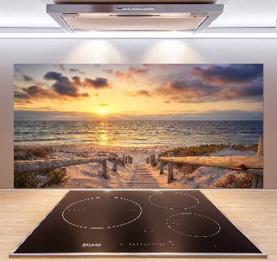 Cooker splashback Path to the beach