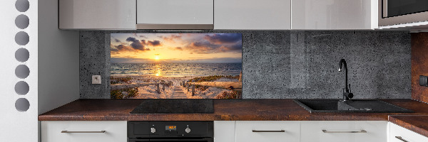 Cooker splashback Path to the beach