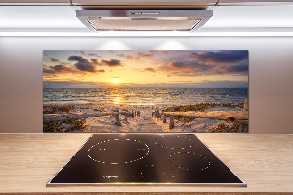 Cooker splashback Path to the beach