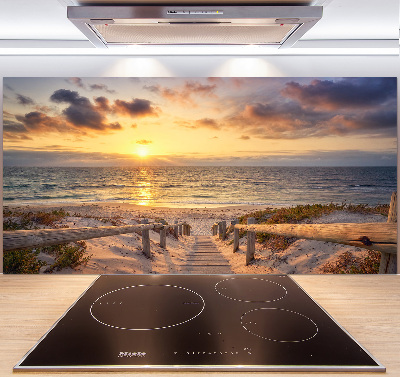 Cooker splashback Path to the beach