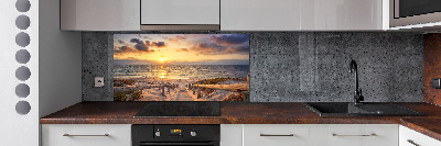 Cooker splashback Path to the beach