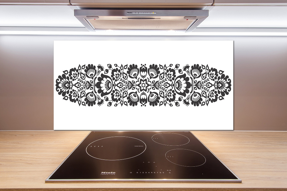 Cooker splashback Folk flowers