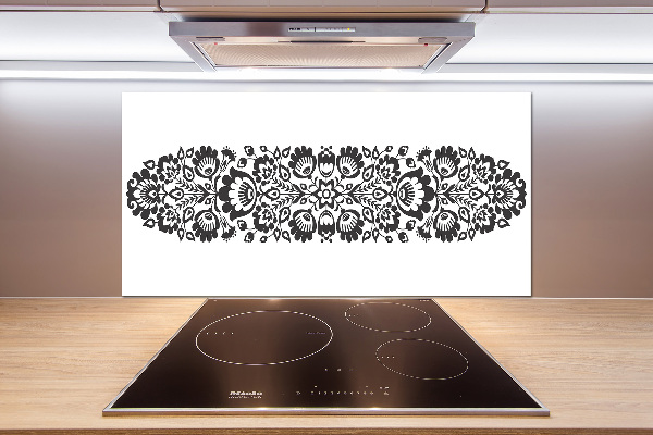 Cooker splashback Folk flowers