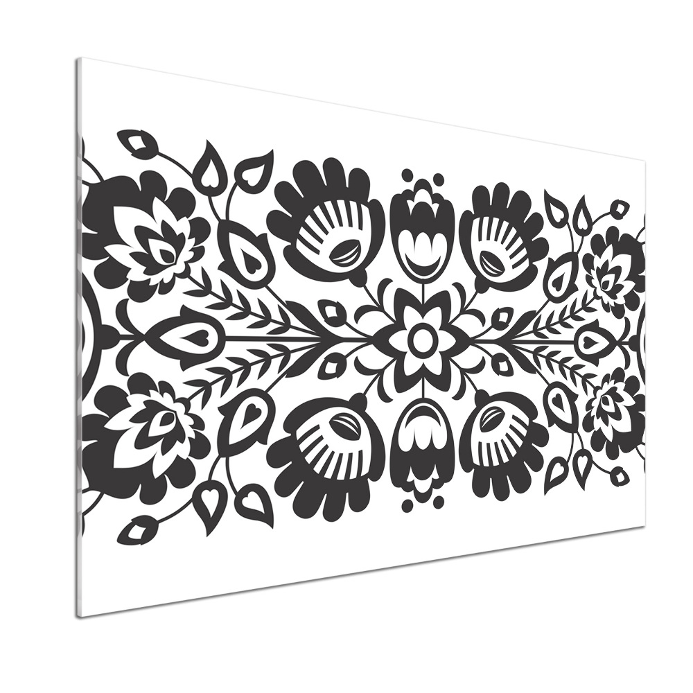 Cooker splashback Folk flowers