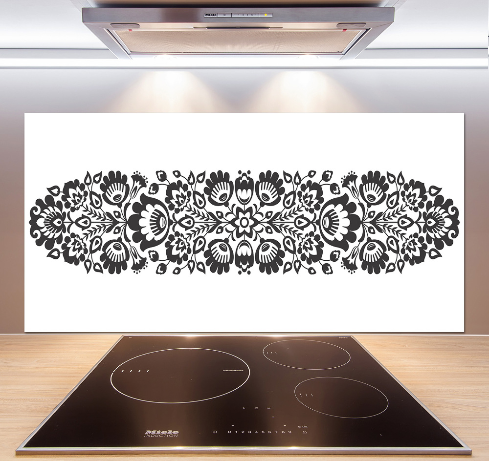 Cooker splashback Folk flowers