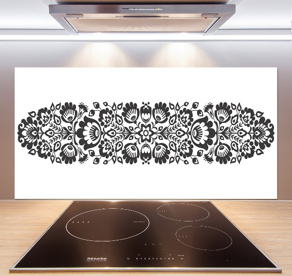 Cooker splashback Folk flowers