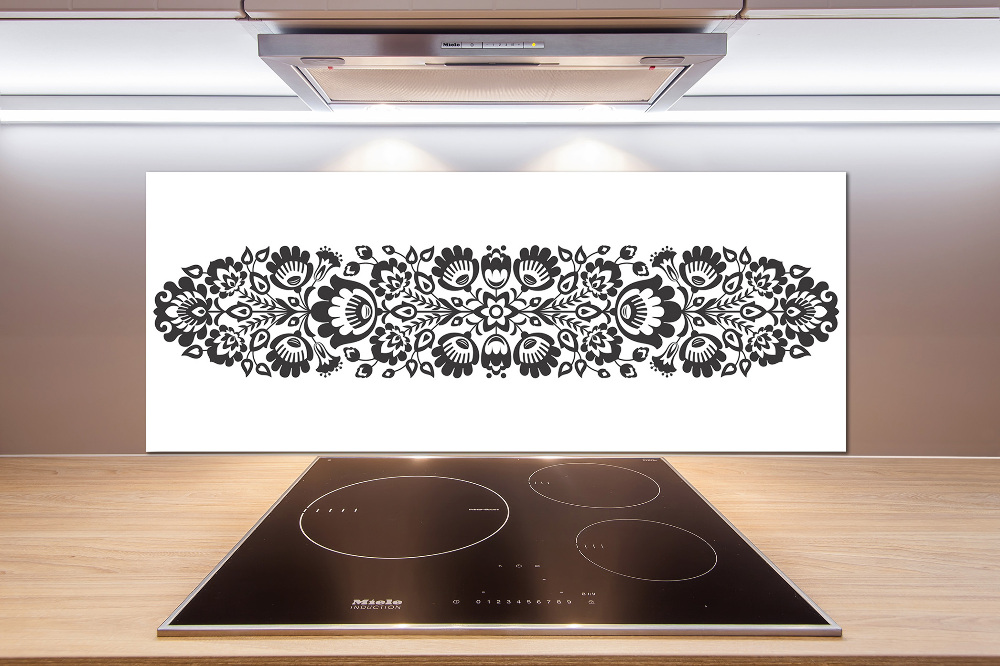 Cooker splashback Folk flowers