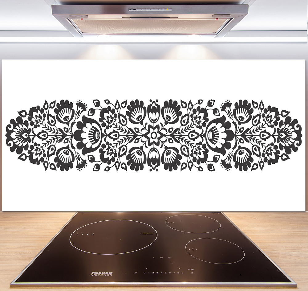 Cooker splashback Folk flowers