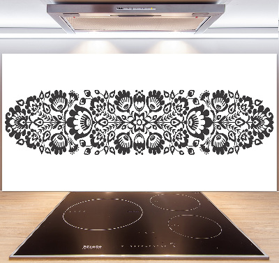 Cooker splashback Folk flowers