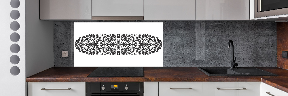 Cooker splashback Folk flowers