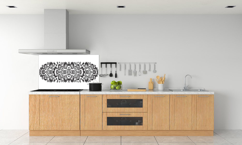 Cooker splashback Folk flowers