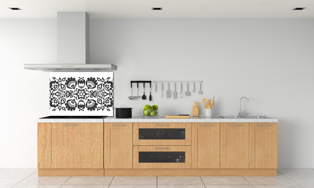 Cooker splashback Folk flowers