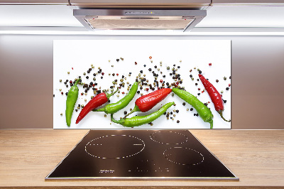 Cooker splashback Chilli peppers