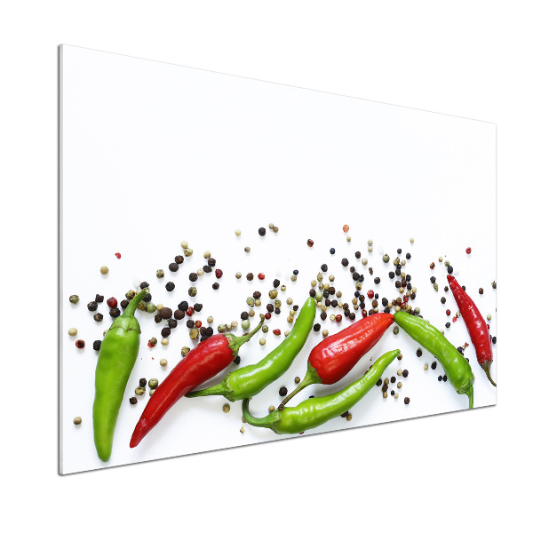 Cooker splashback Chilli peppers