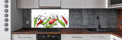 Cooker splashback Chilli peppers