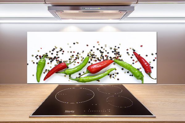 Cooker splashback Chilli peppers