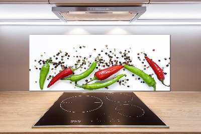 Cooker splashback Chilli peppers