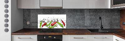 Cooker splashback Chilli peppers